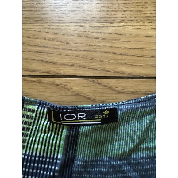 Lior‎ Paris Designer Art Sleeveless Tunic Top Size Measured Stretch Buttons City - Picture 3 of 8